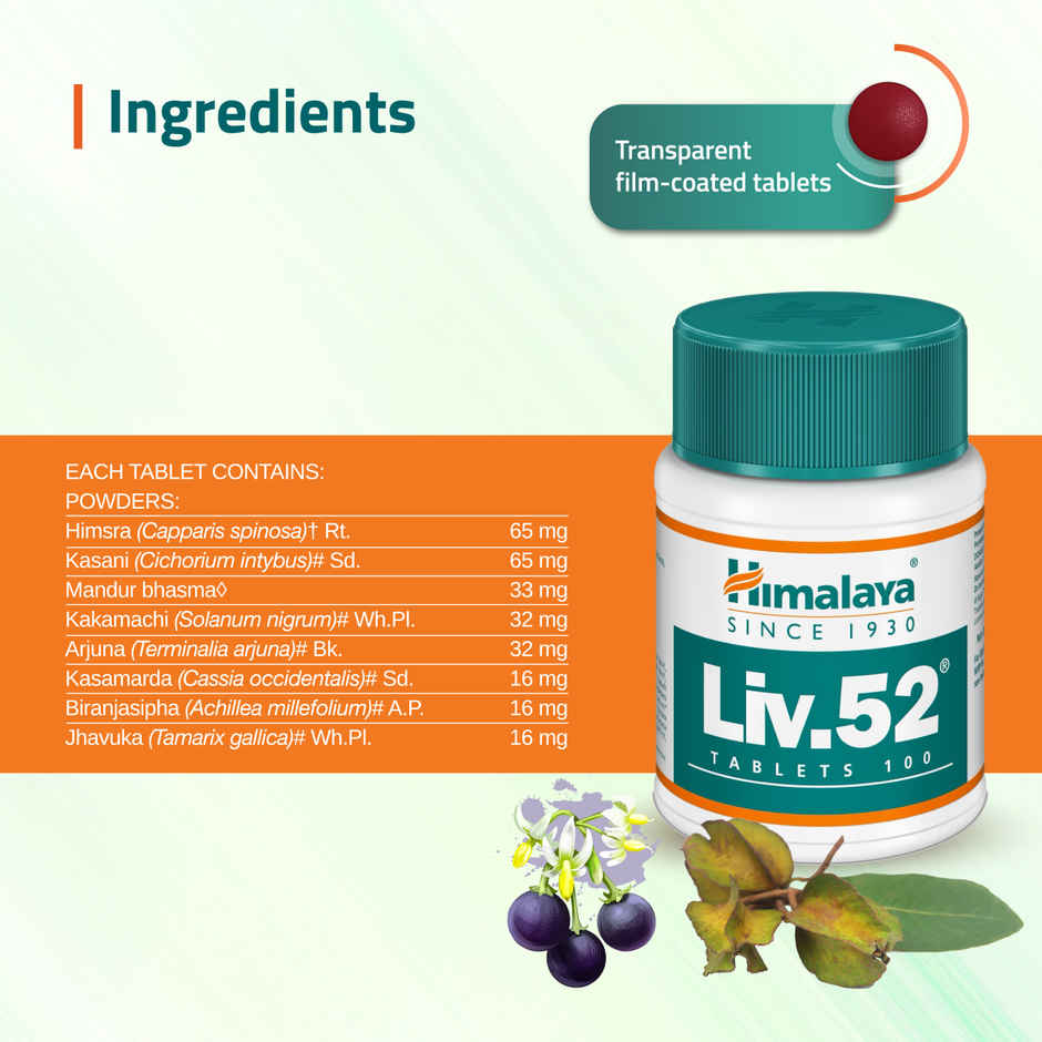 Himalaya Liv. 52 Liver Care Supplement Tablets