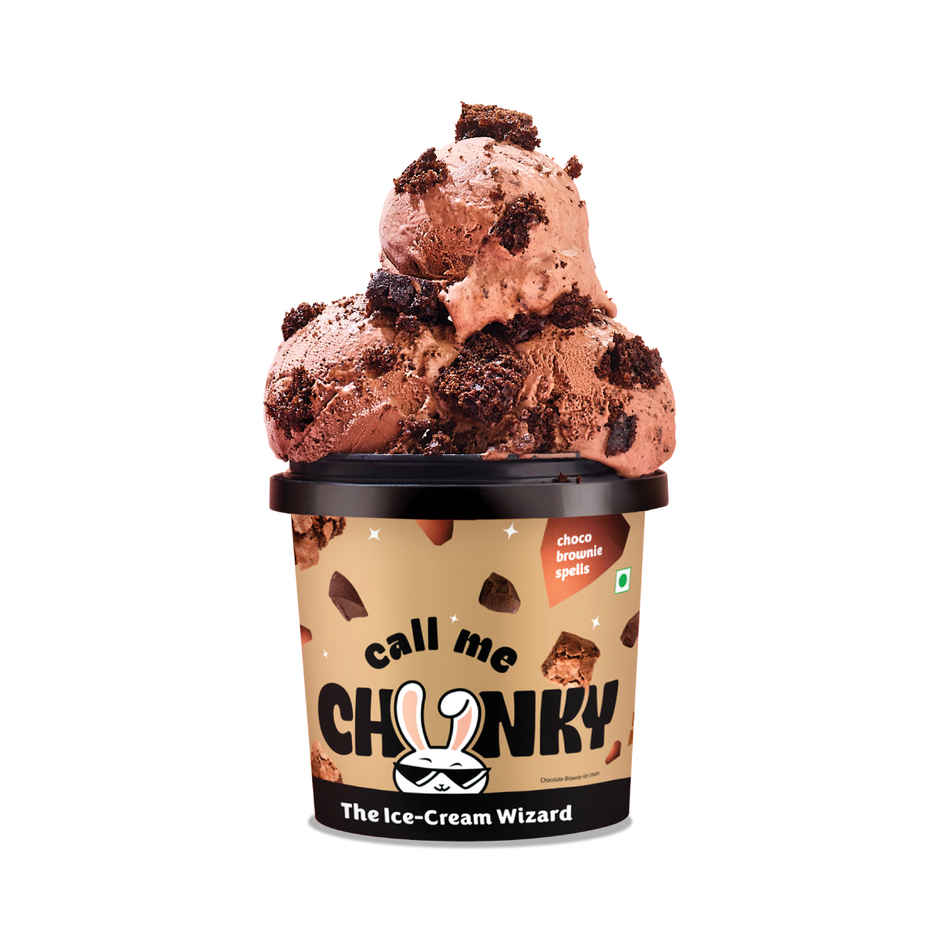 Call Me Chunky Choco Brownie Spells Ice Cream Tub