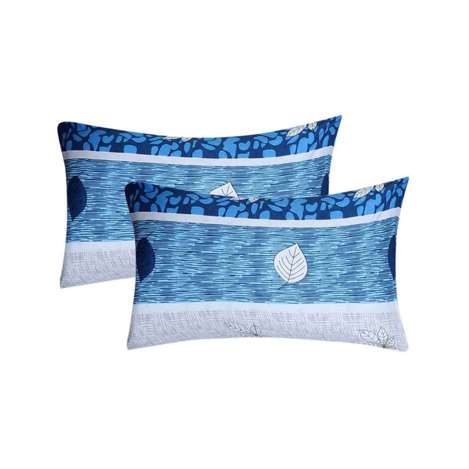 Status Cotton Feel Double Floral Bedsheet | Blue | 91 x 83 in