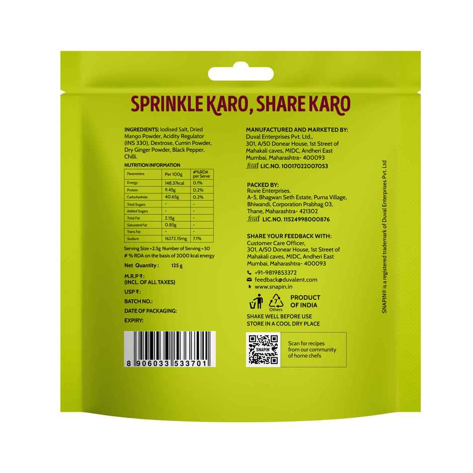 Snapin Street Jaljeera Sachet Pouch