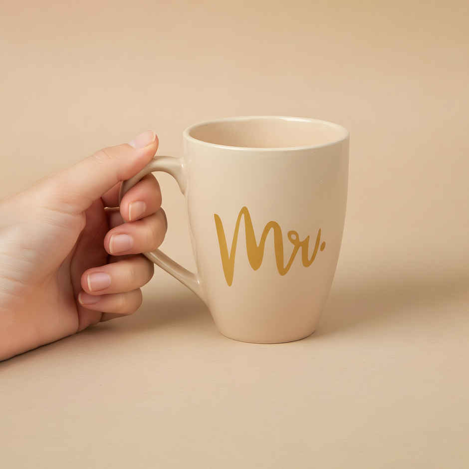 SAFFRON Mr Mrs Couple Coffee Mug Gift for Husband Wife Anniversary Birthday Valentine
