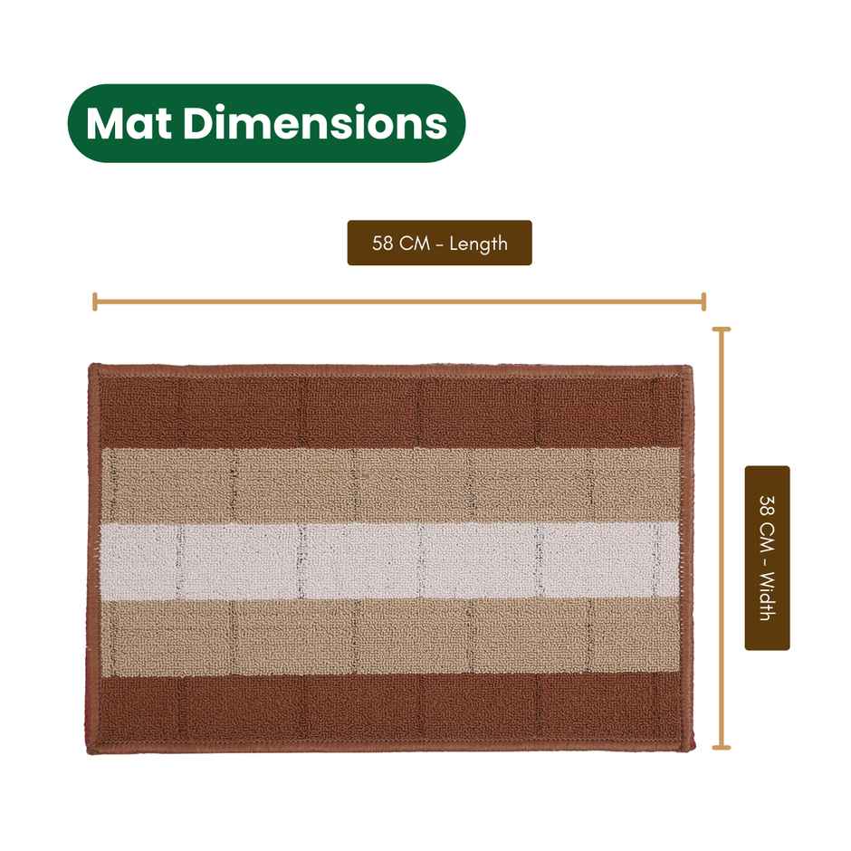 Status Iris Anti-Skid Mat | 38 x 58 cm | Brown