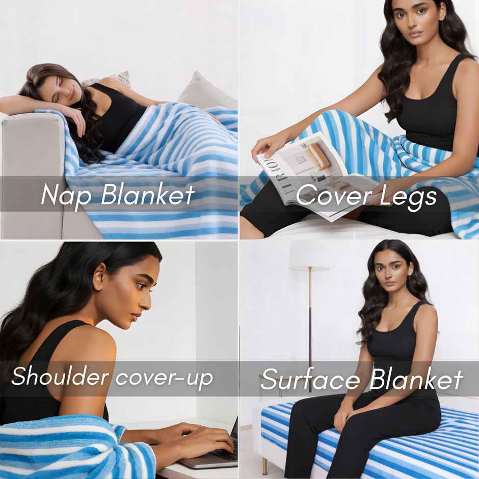 STATUS Polar Fleece | Blue - 125 cm x 210 cm