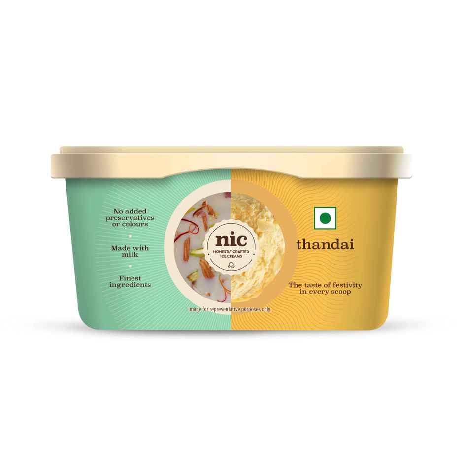 NIC Thandai Ice Cream Tub | Preservative Free | No Artificial Flavors