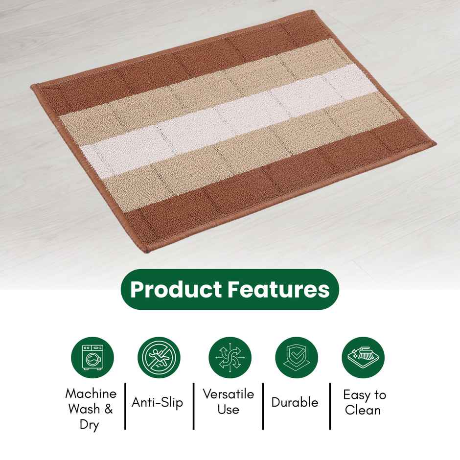 Status Iris Anti-Skid Mat | 38 x 58 cm | Brown