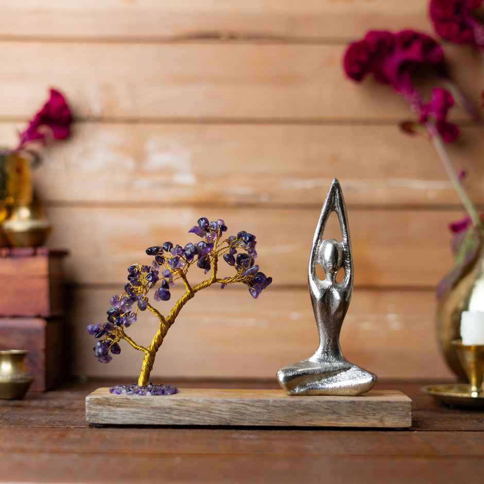 Ritualistic Namaste Crystal Tree - Amethyst