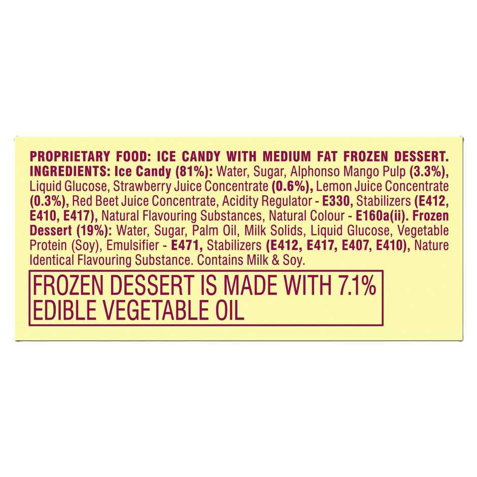 Kwality Wall's Twister Mango | Frozen Dessert Stick