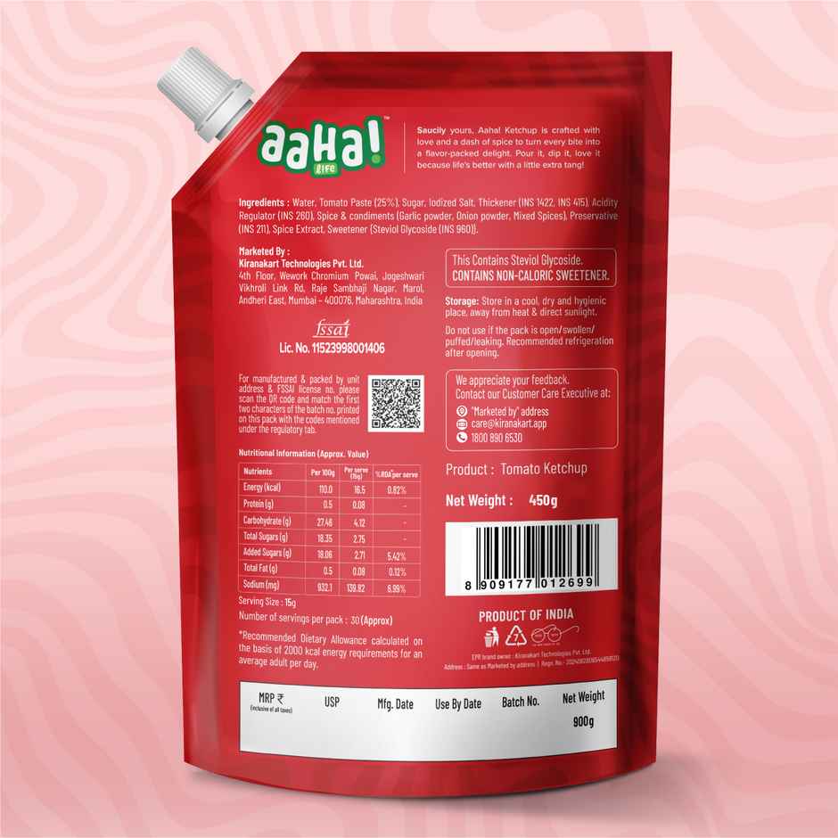 Aaha Tomato Ketchup Pouch