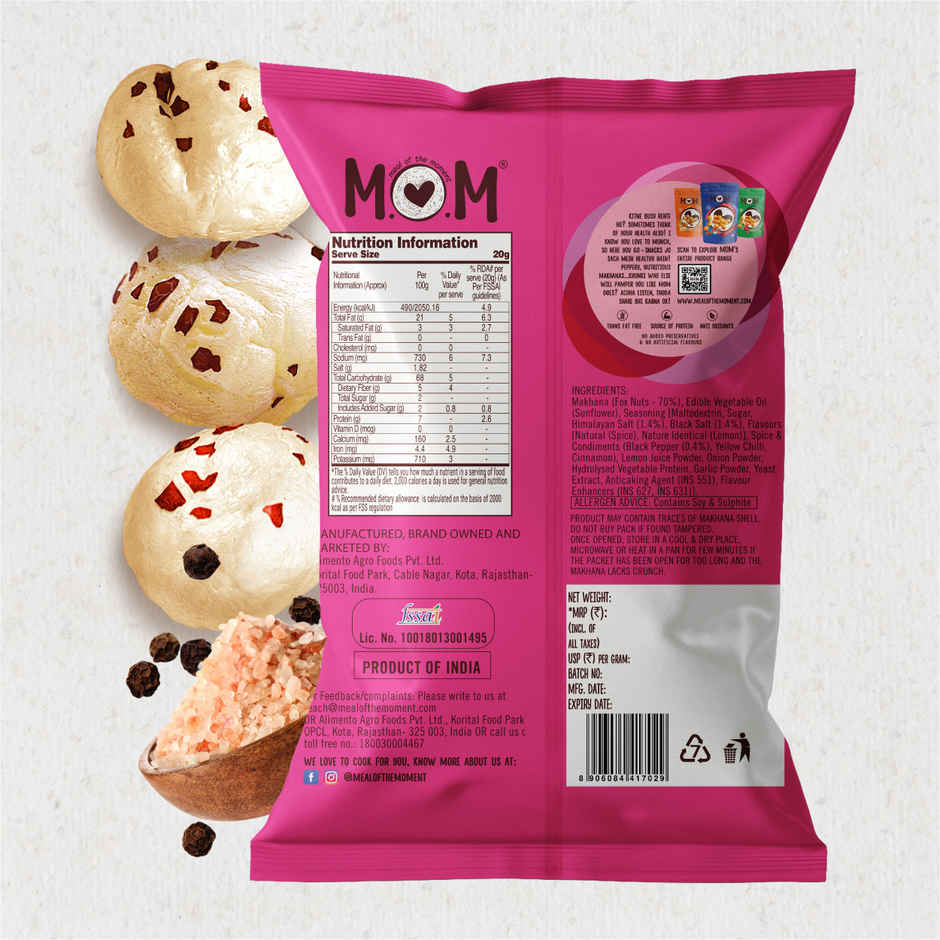 MOM Himalayan Salt & Pepper Roasted Makhana