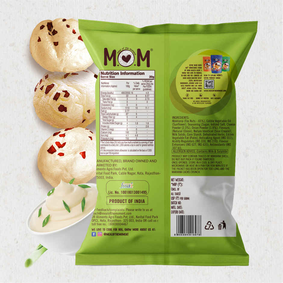 MOM Cream N Onion Roasted Makhana