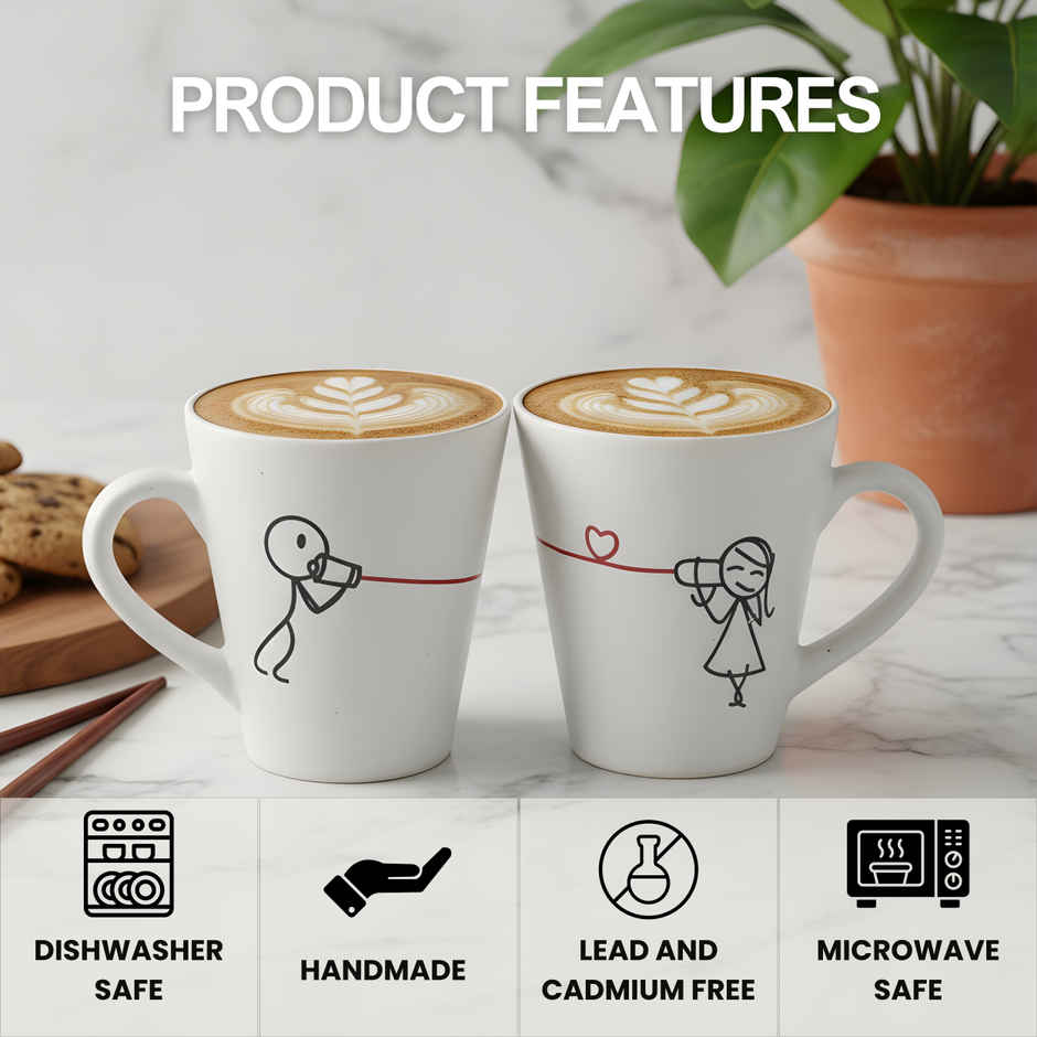 SAFFRON I Love You Couple Coffee Mug Gift for Husband Wife Anniversary Birthday Valentine