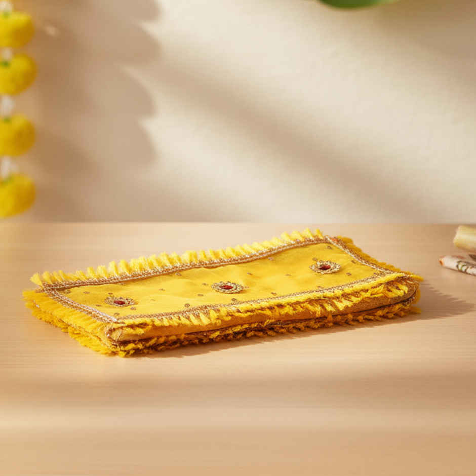 Mata Ki Chunri Yellow Color | 10 x 5 inch | Mangal Bhawan