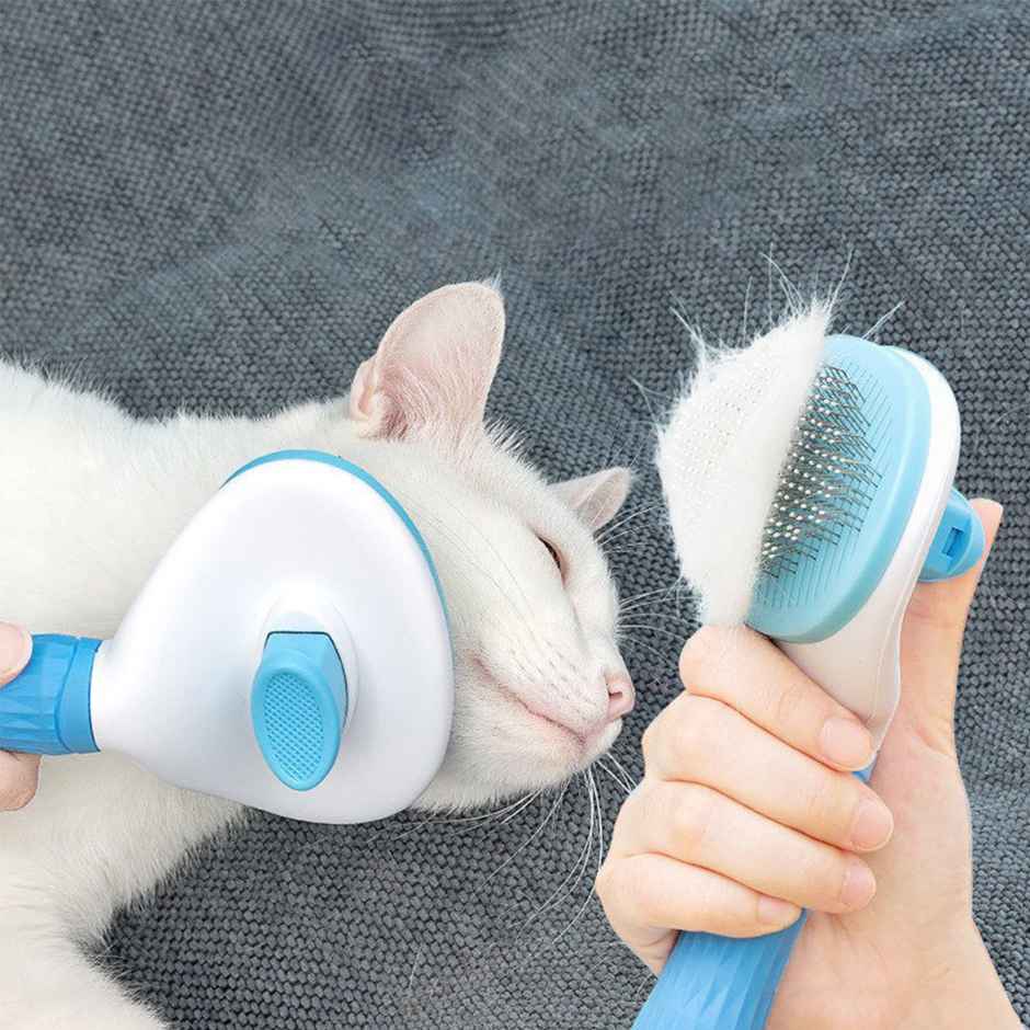 Petcrux Self Cleaning Slicker Brush, Pet Grooming Shedding Brush For Dogs And Cats