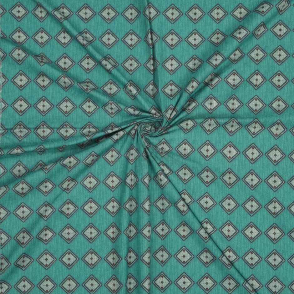 Status Cotton Feel Double Geometric Bedsheet | Green | 91 x 83 in