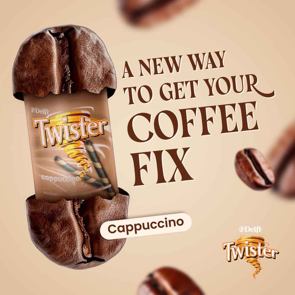 Delfi Twister Cappuccino Wafer Rolls