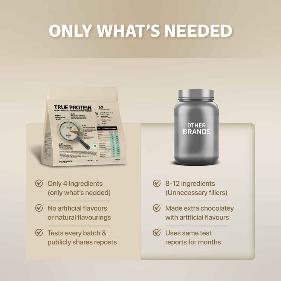 True Protein Made with Four Natural Ingredients Only | Natural Coffee