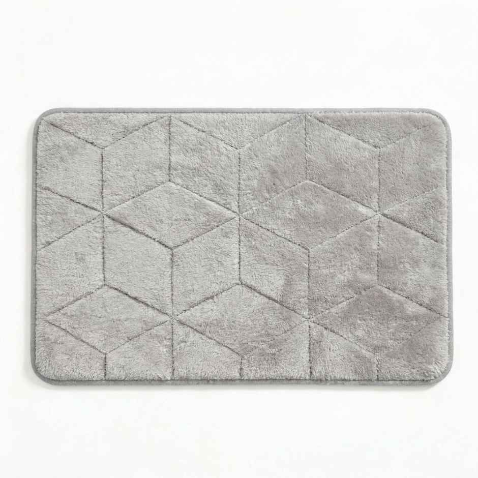 Status Memory Anti- Skid Bath Foam Mat | 38 x 58 cm | Grey