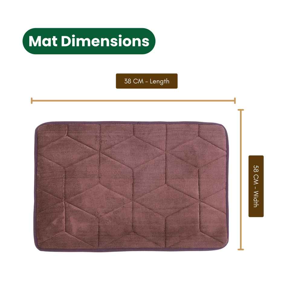 Status Memory Foam Floor Mat | 38 x 58 cm | Brown