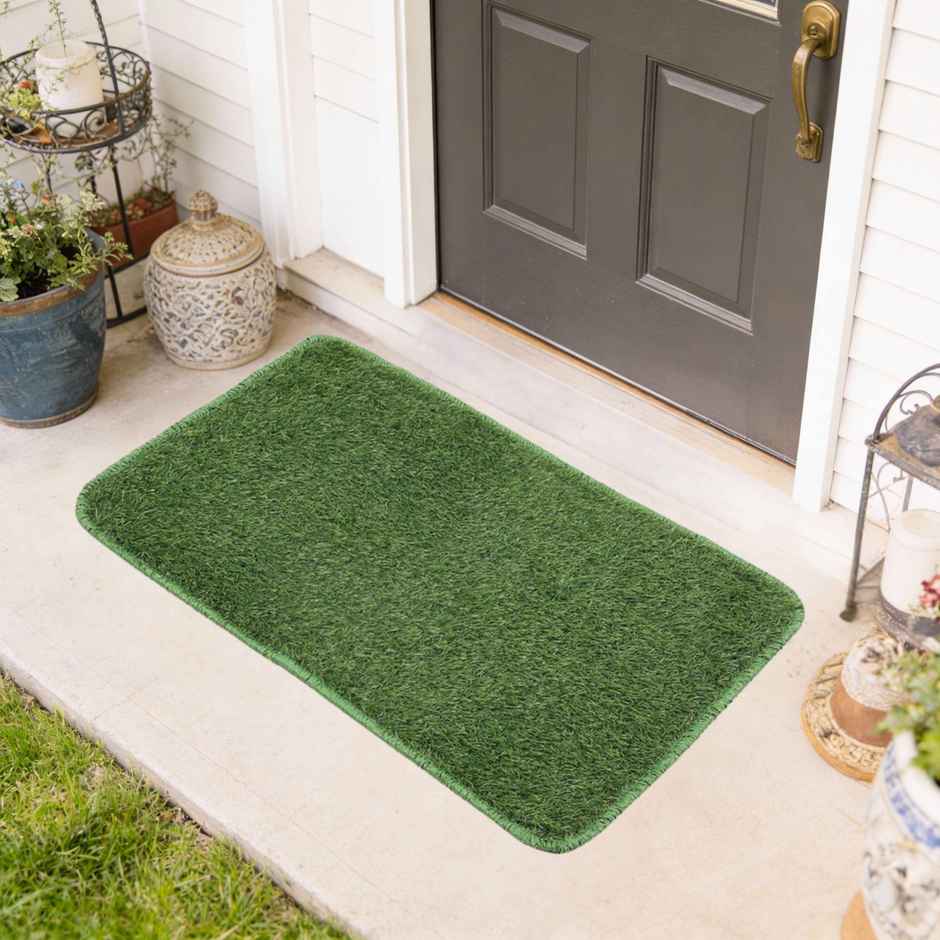 PVC Door Mat | Green | 15 x 23 inch | Reusable