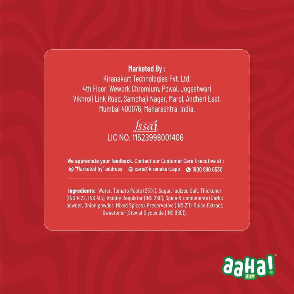 Aaha Tomato Ketchup Pouch