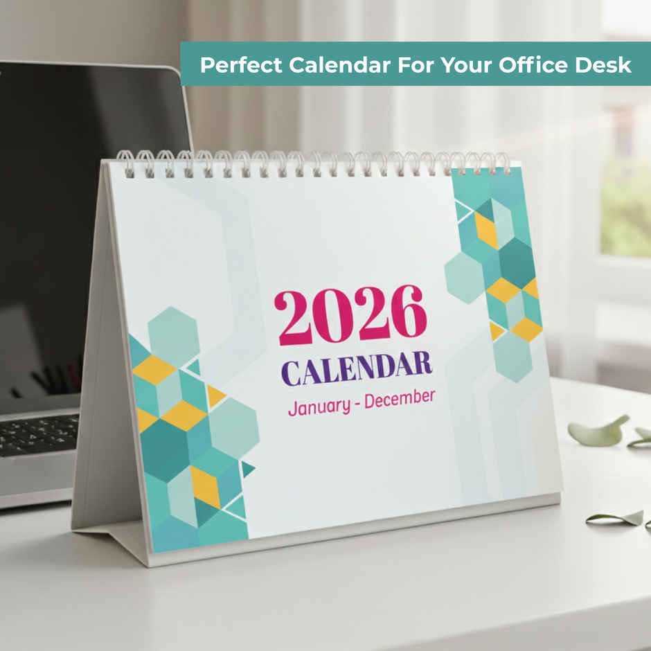 DRAWGUUD 2026 Standing Flip Desktop Calendar with Notes & To-dos | Floral | 5.8 x 8.3 inch