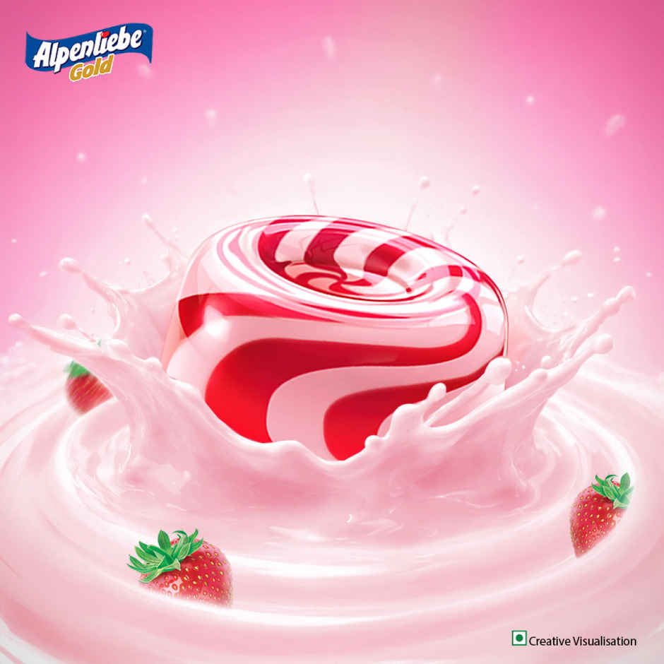 Alpenliebe Gold Cream Strawberry Toffee Pouch