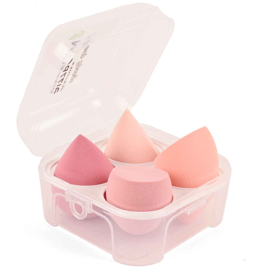 Midazzle Ultra soft Beauty Blender Makeup Sponge Puff, Set of 4 |MIBB3003 | Assorted