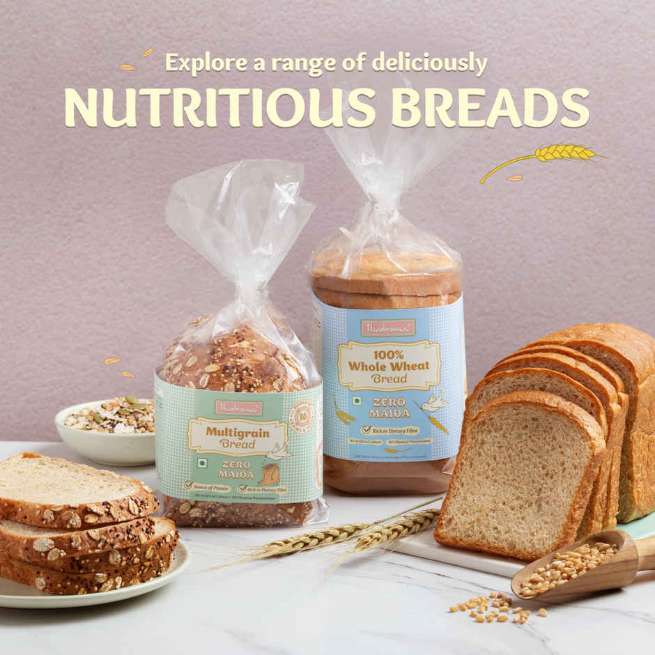 Theobroma Zero Maida Whole wheat bread | No Preservatives | No Palm Oil