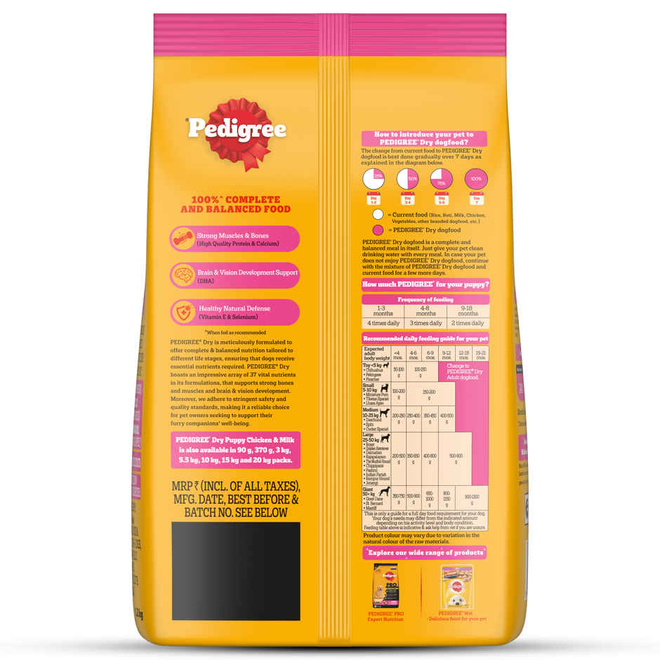 Pedigree Puppy Chicken & Milk Dry Dog Food