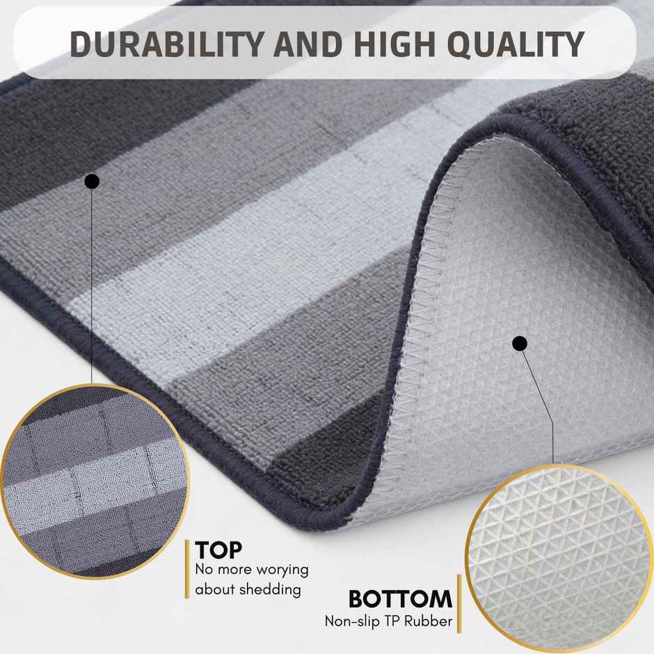 Status Iris Anti- Skid Floor Mat | 38 x 58 cm | Grey
