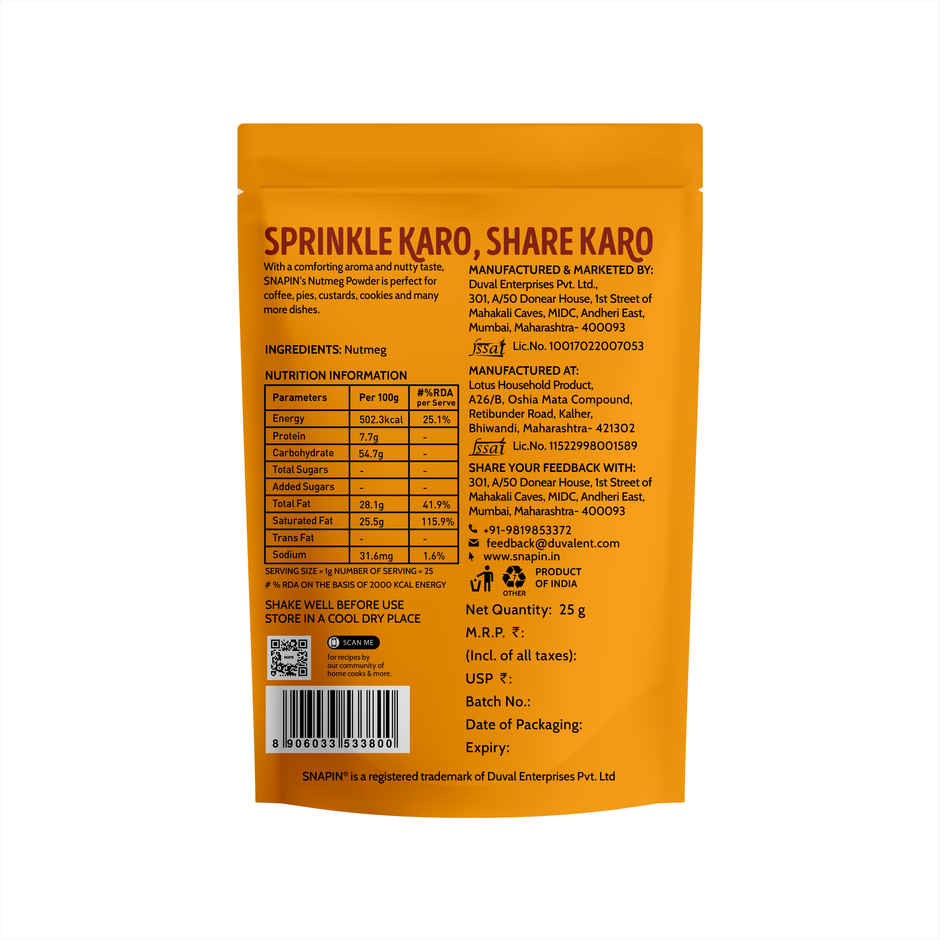 Snapin Nutmeg Powder