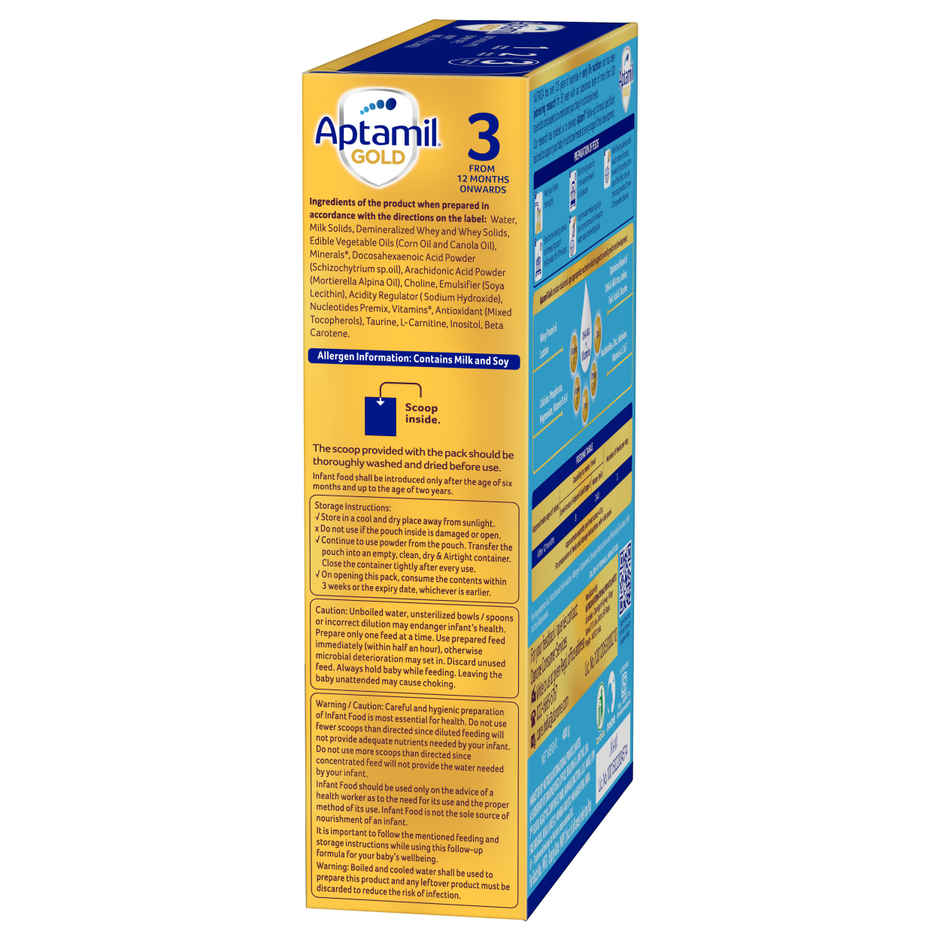 Aptamil Gold 3 Follow up Infant Formula Powder | Stage 3 | After 12 months