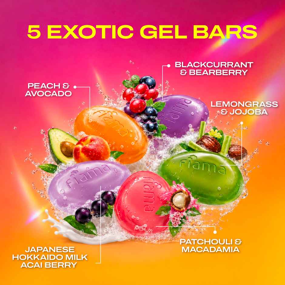 Fiama Gel Bar Celebration Pack With 5 Unique Gel Bars, with Skin Conditioners
