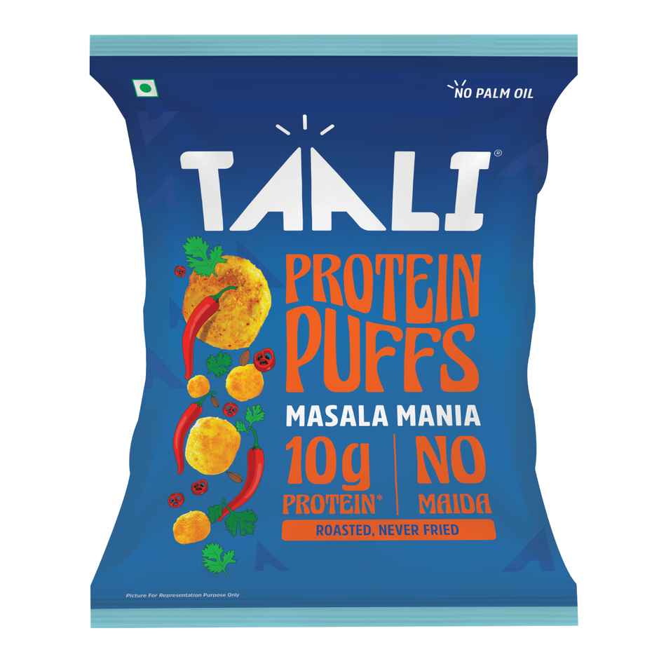 Taali Protein Puffs | Masala Puff, Roasted, Corn & Jowar, No Maida, Rich in Protein