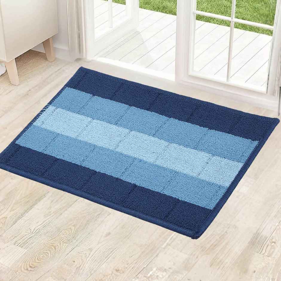 Status Iris Anti- Skid Floor Mat | 38 x 58 Cm | Blue