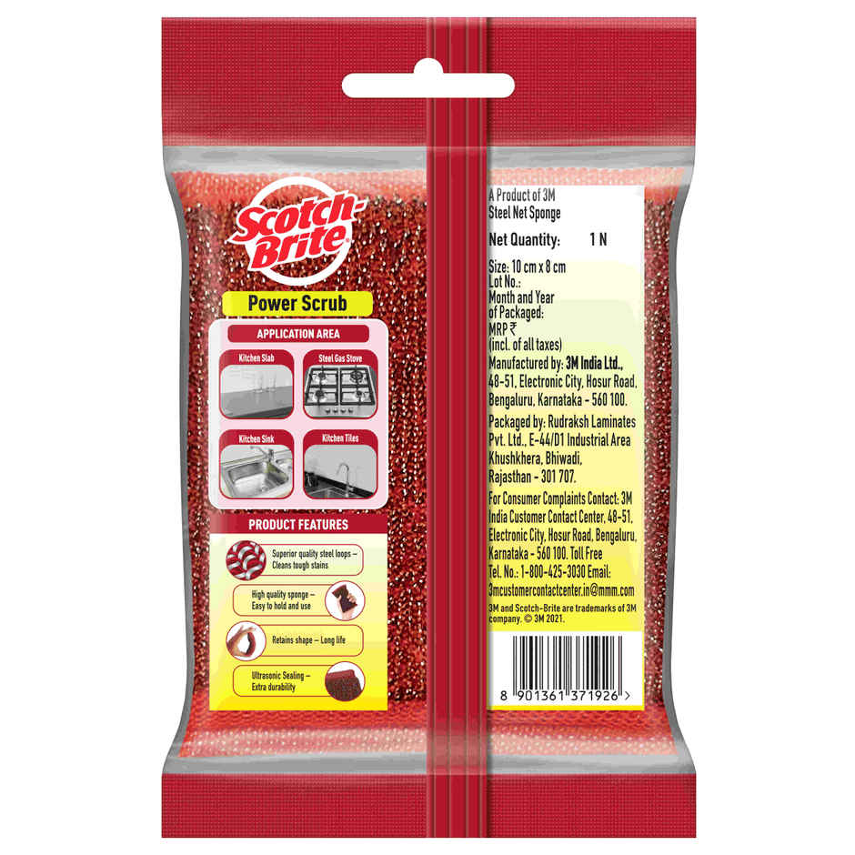 Scotch Brite Power Scrub Pad for Tough Kitchen surfaces Combo