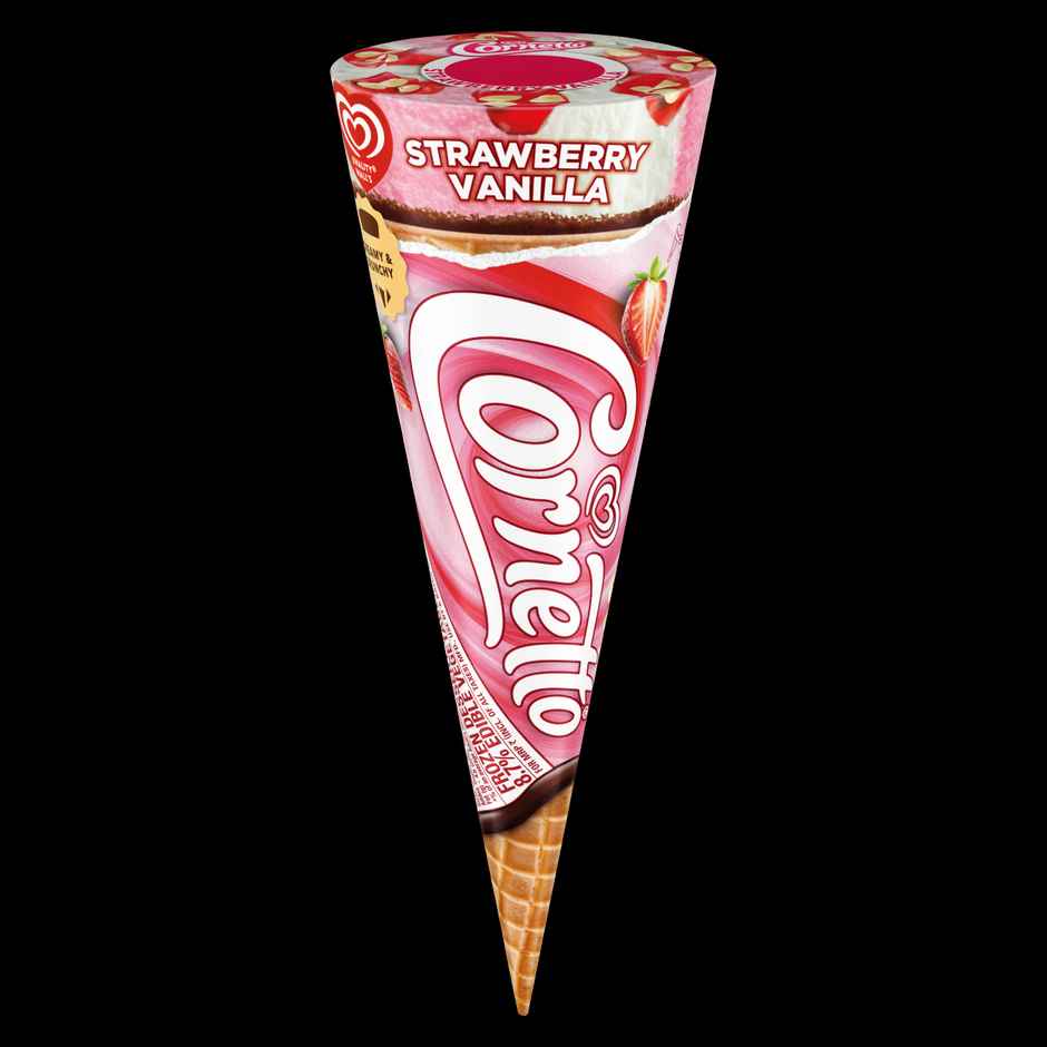 Kwality Wall's Cornetto Strawberry Vanilla Cone