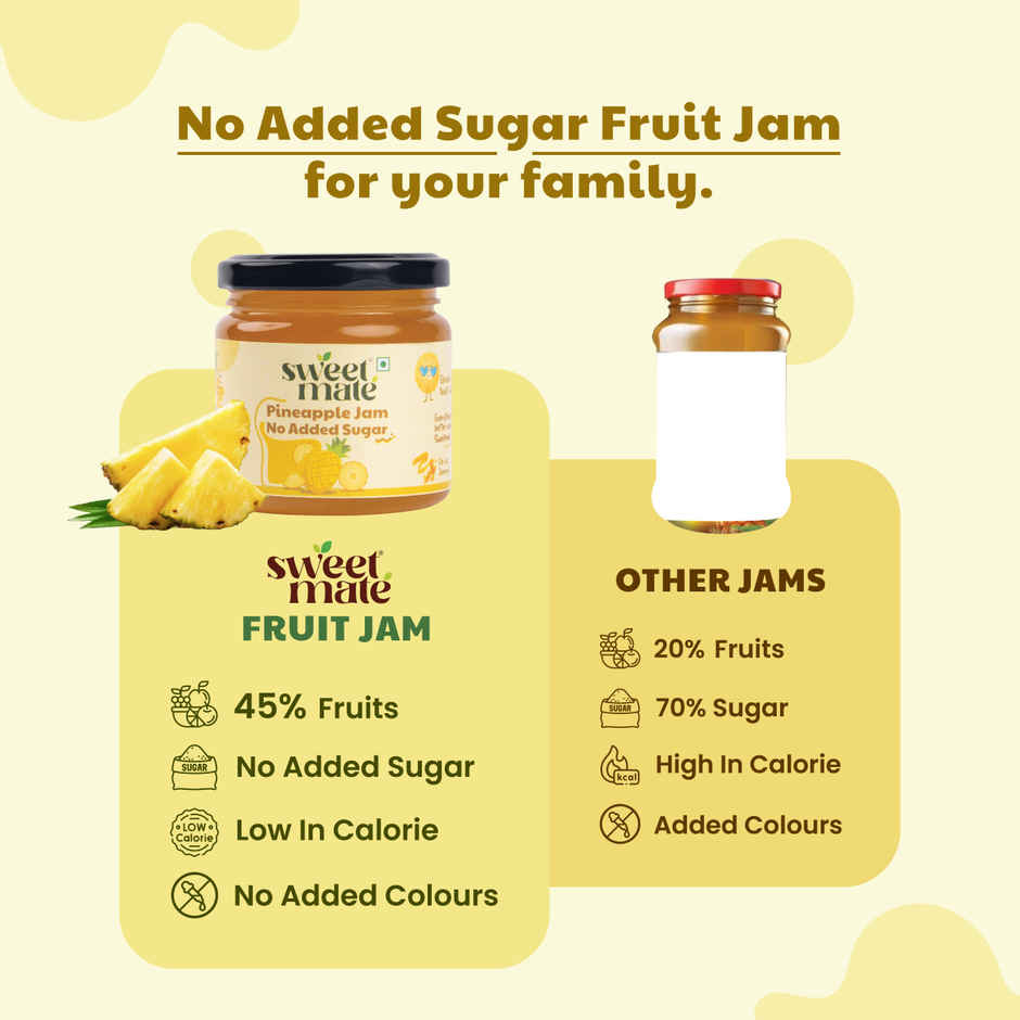 Sweetmate Sugar Free Pineapple Jam