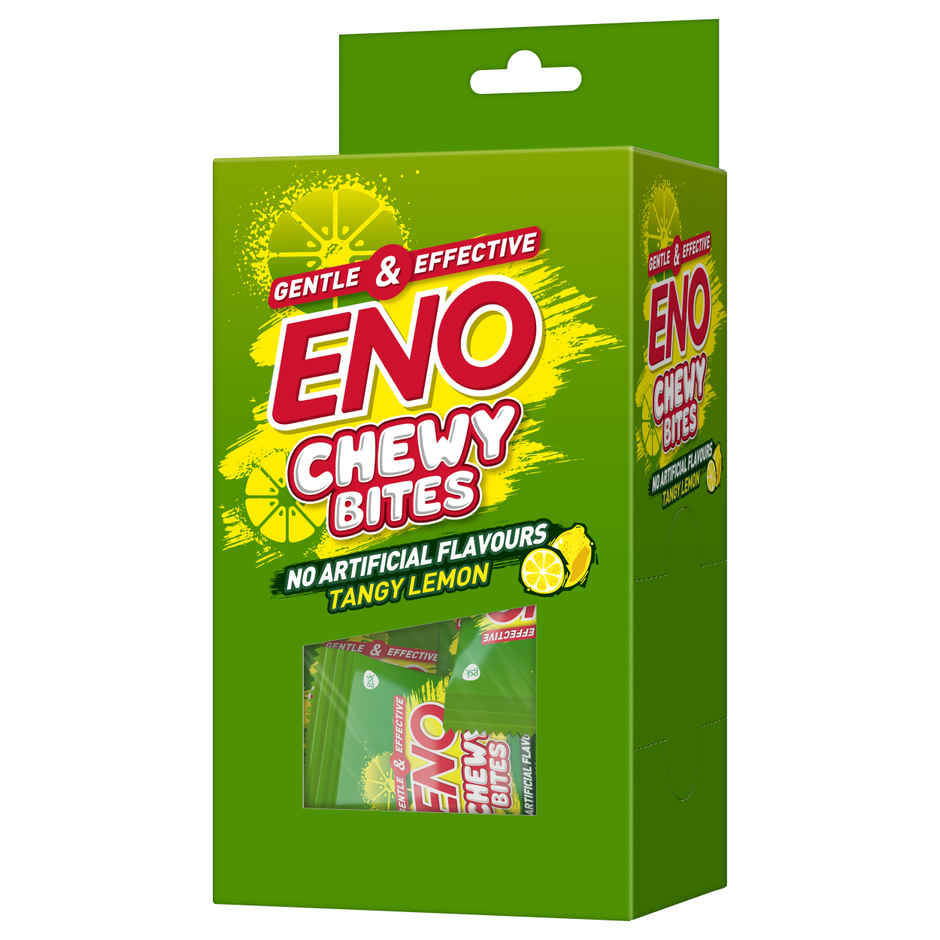 ENO Chewy Bites Tasty Chewable Antacid For Gentle Effective Relief From Acidity Lemon Flavour