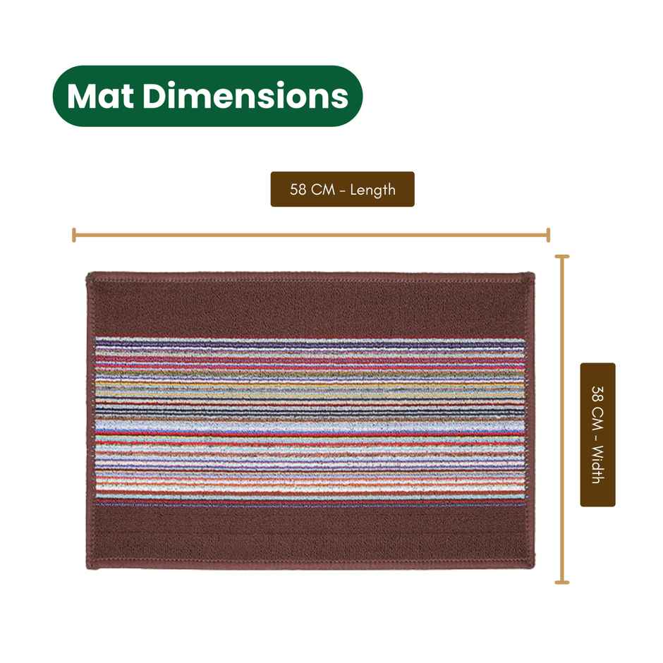 Microfiber Anti Slip Mat | Multicolour | 38 x 58 cm | Machine Washable