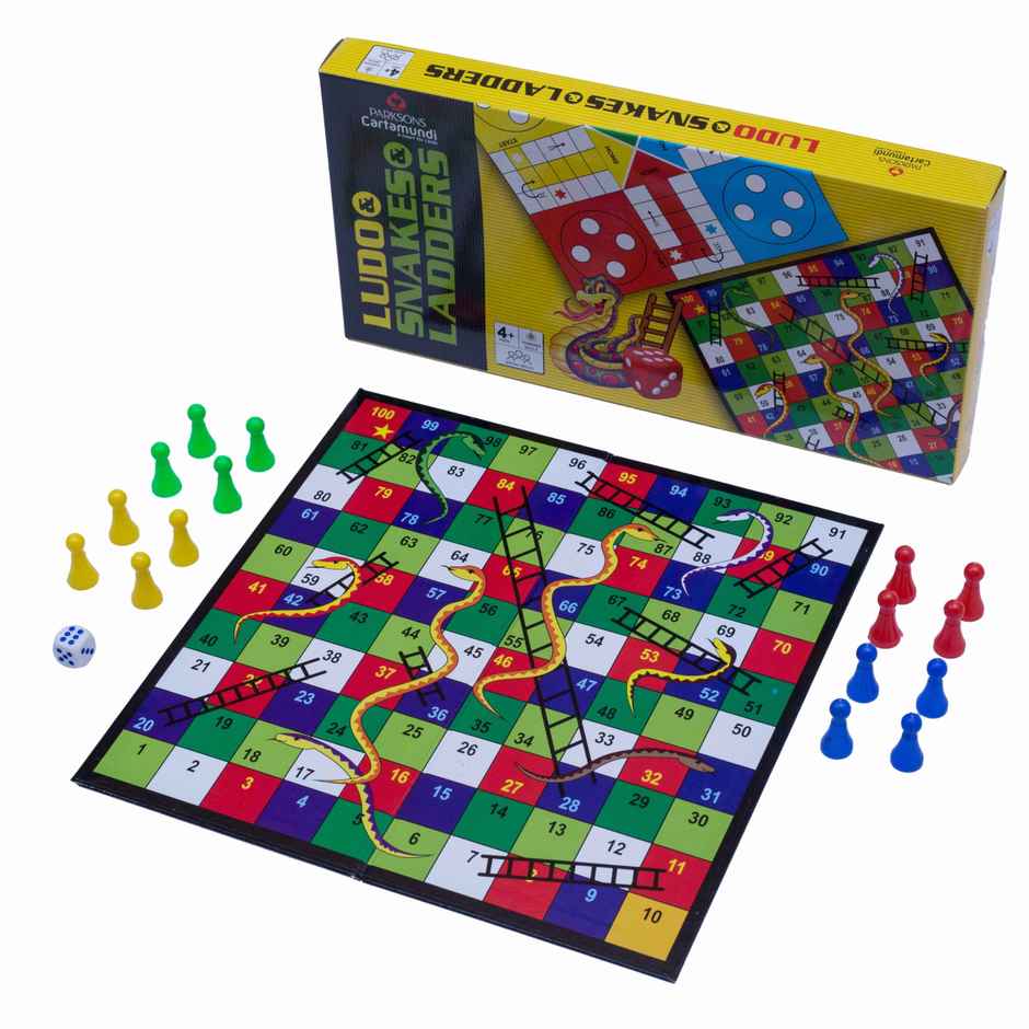 Parksons Cartamundi Cartamundi Snake & Ladder and Ludo | 2 in 1 Board Game | 4+ years