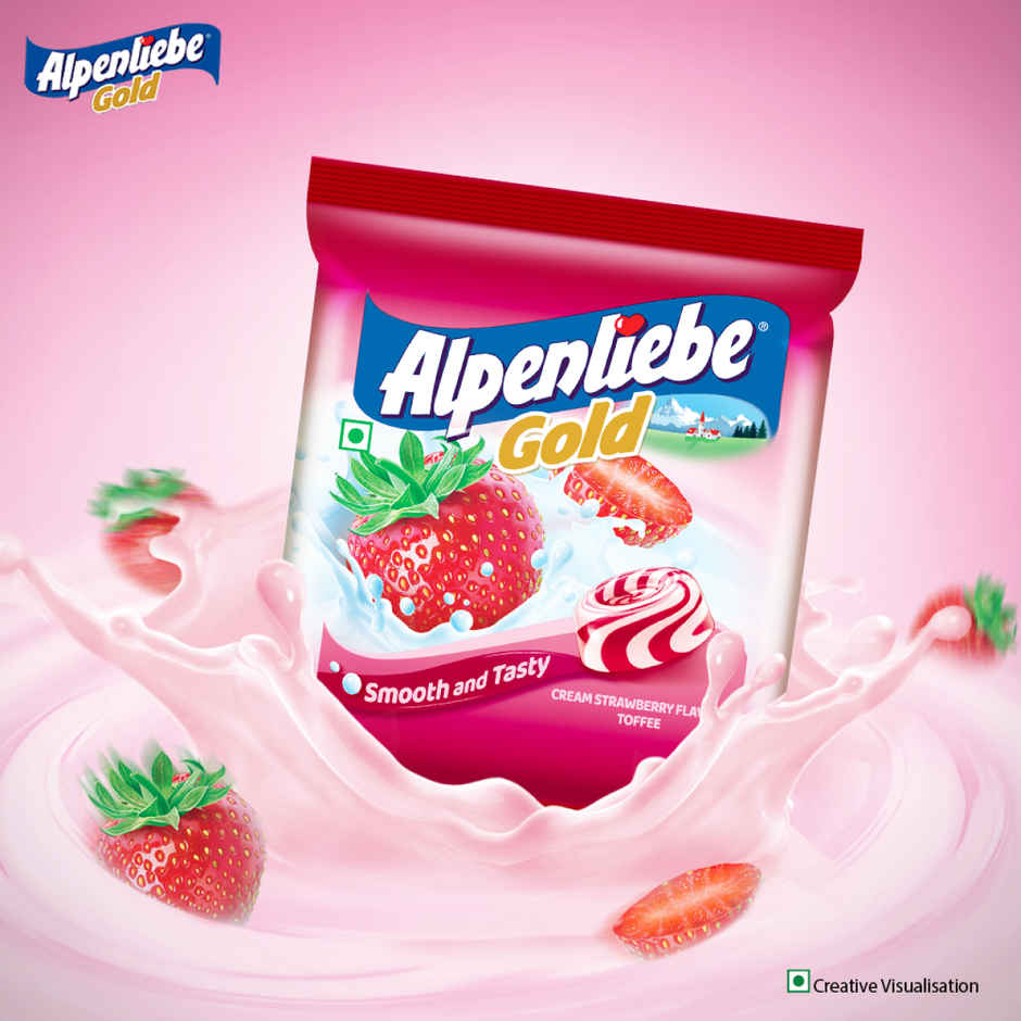 Alpenliebe Gold Cream Strawberry Toffee Pouch