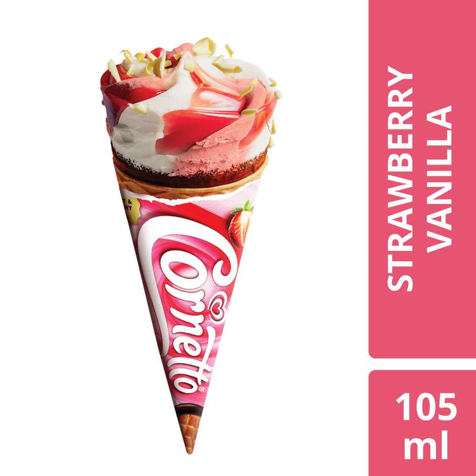 Kwality Wall's Cornetto Strawberry Vanilla Cone Combo
