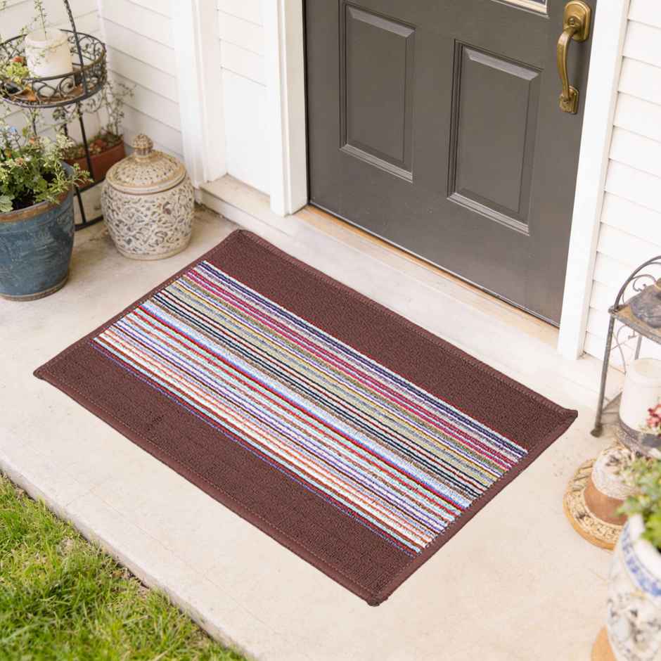 Microfiber Anti Slip Mat | Multicolour | 38 x 58 cm | Machine Washable