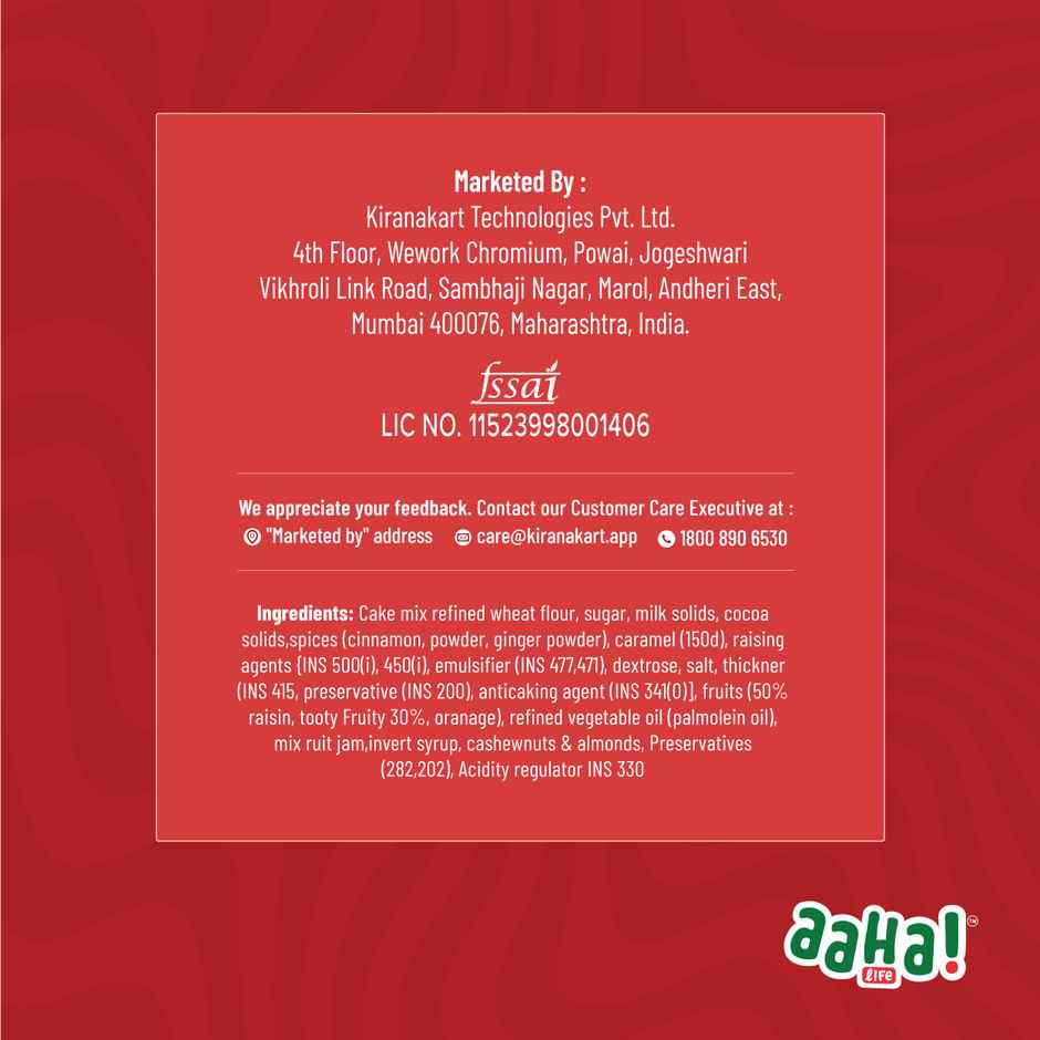 Aaha Premium Plum Cake | Eggless | Veg