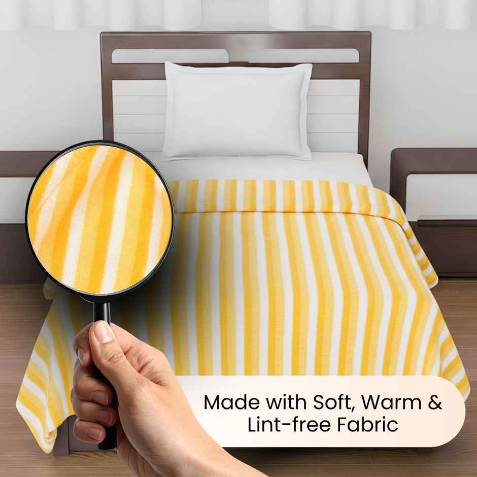 STATUS Polar Fleece | Yellow - 125 cm x 210 cm