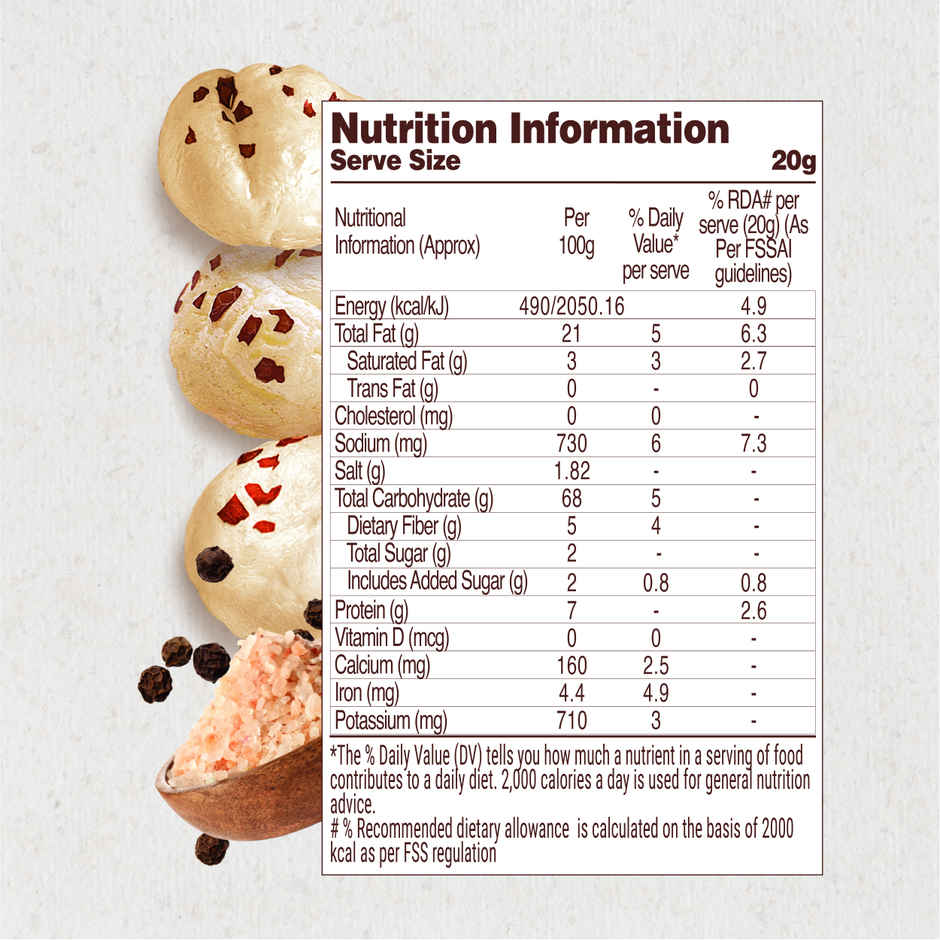 MOM Himalayan Salt & Pepper Roasted Makhana