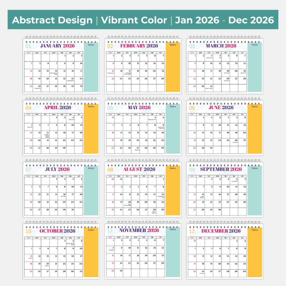 DRAWGUUD 2026 Standing Flip Desktop Calendar with Notes & To-dos | Floral | 5.8 x 8.3 inch