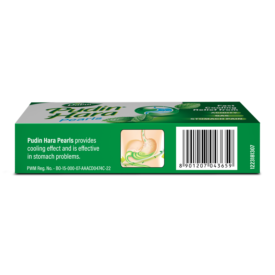 Dabur Pudin Hara Pearls Pack of 2 Strips Combo  