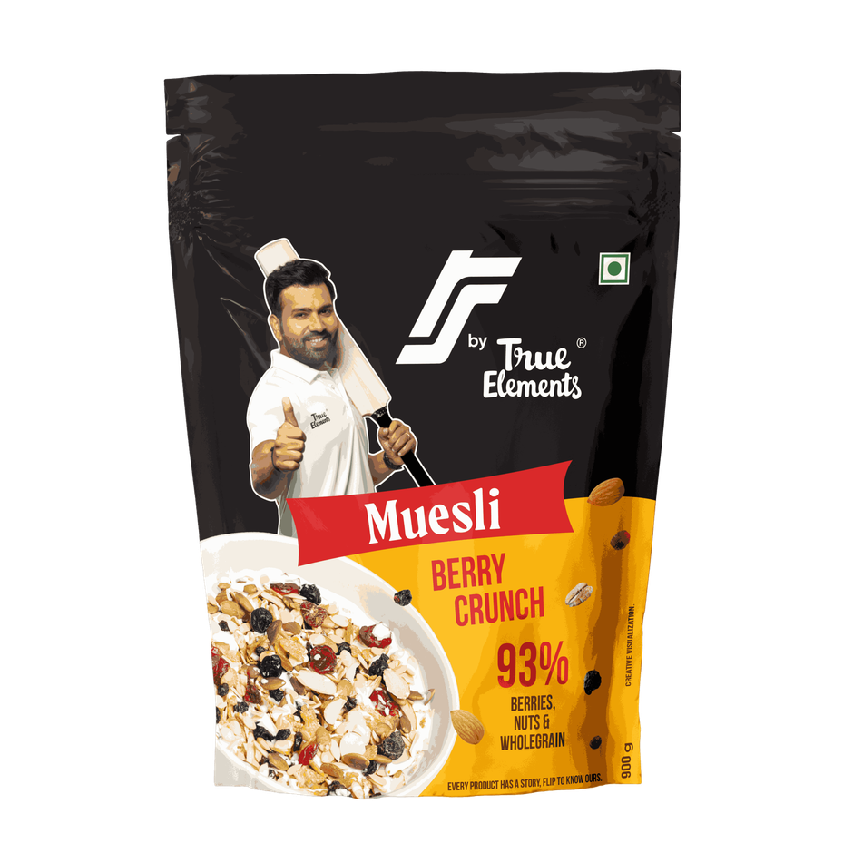 Rs By True Elements Muesli Berry Crunch, 93% Berries, Nuts And Whole Grain